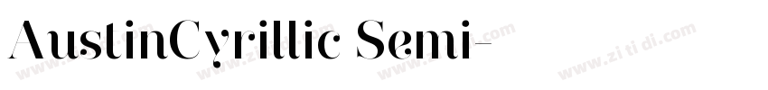 AustinCyrillic Semi字体转换
